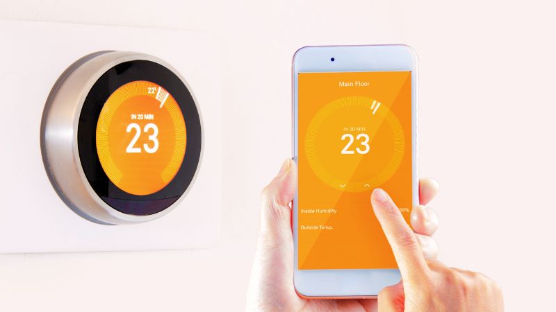 google nest smart thermostat and smartphone app